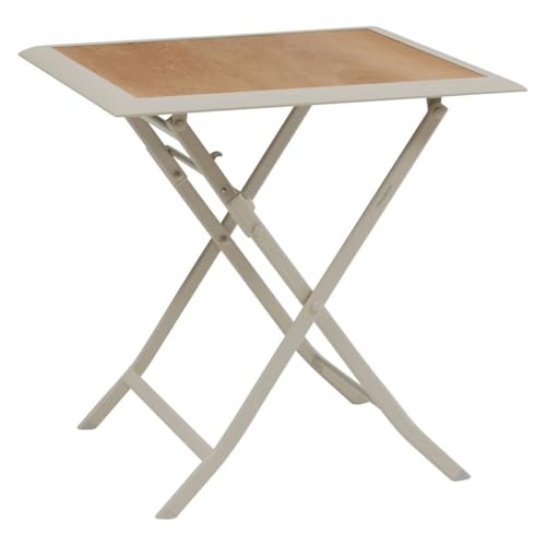 Hespéride - Table de Jardin 2 Places Azua Pliable Beige 71x71cm