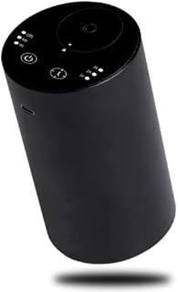 10,20ml Waterless Essential Oil Nebulizer with Touch Panel -Professional Grade- USB Battery Operated Cordless Nebulizing, Portable Wireless Aromatherapy Mini Diffuser for All Vehicle (Black)