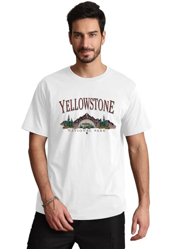 Mens Graphic T-Shirts Short Sleeve Wildness Print Summer Top Crewneck Cotton Casual Tees for Men2