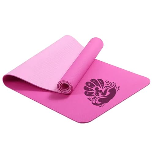Anastasiia World Luxury Yoga Mat, 1/4'' Extra Thick for Enhanced Comfort, Non-Slip Surface, Eco Friendly TPE Material, For Fitness, Pilates and Exercises (Pink)