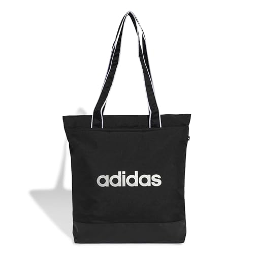 Materiale lucido adidas Donna Linear Essentials Shopper, Black/Silver Met., One Size