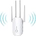 Produktbild WLPTION WiFi Repeater Wireless Booster,WiFi Extender,1200Mbps Dual-Band 2.4GHz 5GHz WiFi Booster Range Extender with Ethernet Port4 External Antennas,WiFi Repeater Wireless Signal Booster