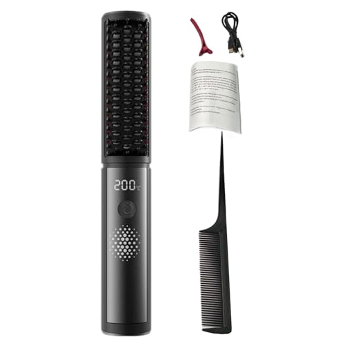 Brosse lisseuse et peigne lissant chauffant pour cheveux lisses et brillants maison