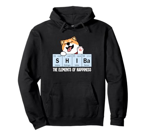 Funny Elements Happiness Kawaii Shiba Inu Dog Lover Felpa con Cappuccio