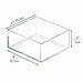 mDesign Plastic Square Desk Organizer - Create Section for Home Office Drawers, Desktop - Holds Pens, Paper Clips, Notebooks and Other Office Supply Accessory - Lumiere Collection - 12 Pack, Clear