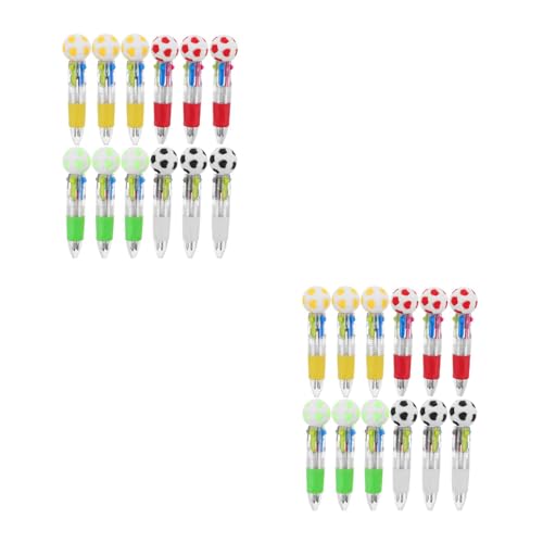 Stylos de football 2026 pour enfants et garçons : lot de 24 stylos rétractables multicolores 4 en 1