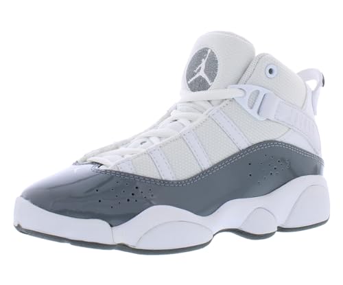 Jordan Boy's 6 Rings (Little Kid) White/Cool Grey/White 13 Little Kid M