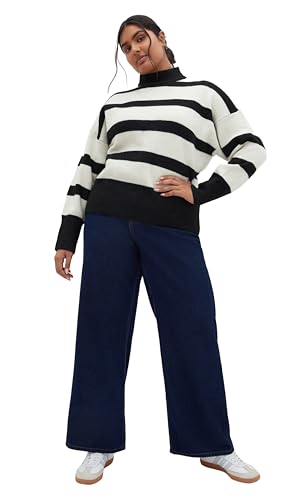 City Chic Women's Plus Size Sweater - Hampstead Wide Stripe