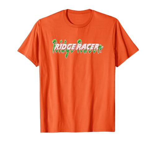 【NAMCO Legendary】 Ridge Racer 001 T-Shirt, Men, Orange, XX-Large