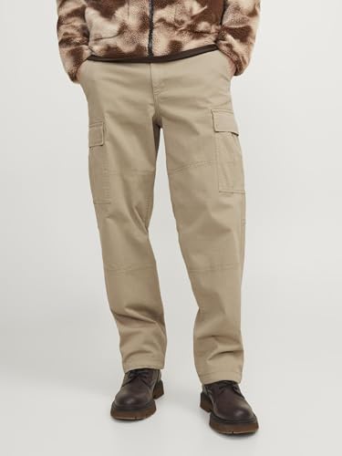 JACK & JONES Herren Jpstollie Jjbowie Cargo Noos Cargohose, Crockery,34W / 34L