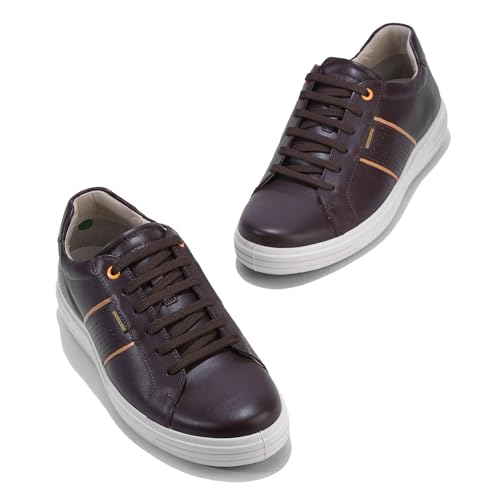 Image of Woodland Men RED Brown Casuals LACE UP