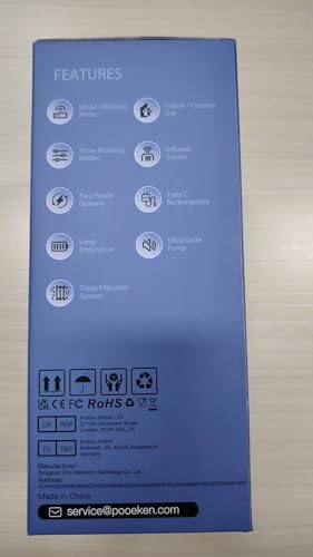 Pooeken B3 Wireless Cat Water Fountain: Battery Operated Stainless Steel Pet Fountain thumb #10