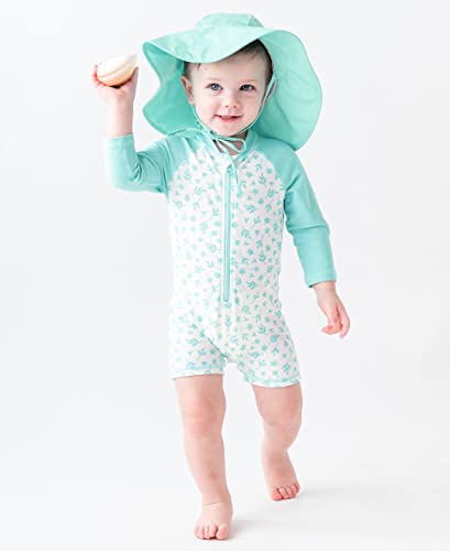 Image of RUGGEDBUTTS Baby /Toddler Boy Swimsuit, One Piece Zipper Rash Guard Sunsuit with UPF 50+ Sun Protection