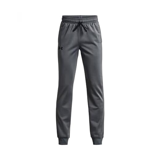 Under Armour Boys' Brawler 2.0 Tapered Pants , Pitch Gray (012)/White , Large
