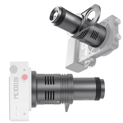 DF DIGITALFOTO Optischer Mini-Snoot-Projektor, Fotografie-Strahler-Befestigung mit Zhiyun/Ulanzi/Godox-Halterung, 33 Gobos, Magnetrahmen, kompatibel mit...