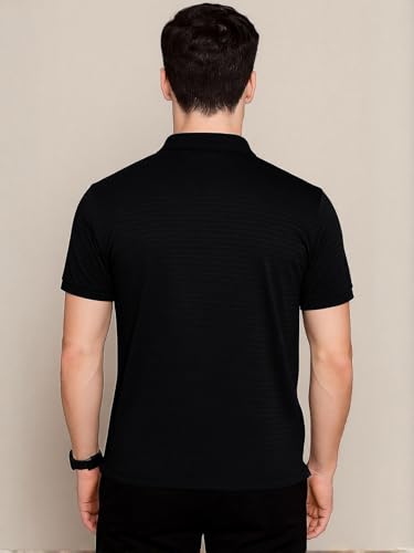 Image of Preneum Men's Polo T‑Shirt | Comfortable Rich Polycotton, Band Collar, Regular Fit | Stylish & Premium All Day Wear (Available in Plus Sizes)