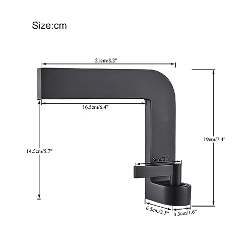 Robinet de bain à large bec cascade carrée finition nickel brossé - 7