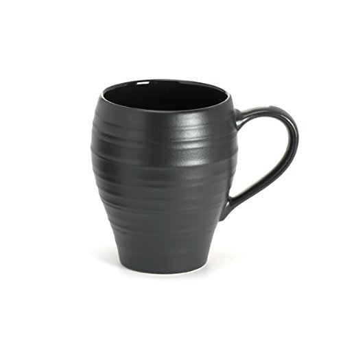 Mikasa Swirl 4 Piece Place Setting, Black #TOP4