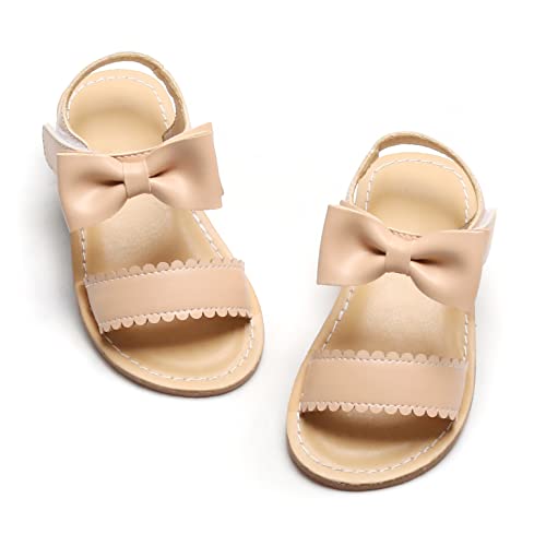 Image of Felix & Flora Toddler Girl Sandals - Little Girl Easter Dress Shoes Lightweight Open Toe Beach Holiday Flats