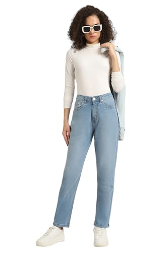 Image of Forever 21 Womens Solid Straight Fit Straight Fit Jeans