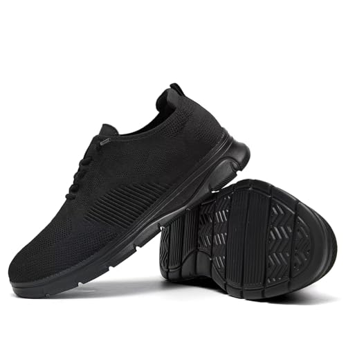 Image of Men's Casual Dress Oxfords Shoes Breathable Knit Leisure Classic Business Fashion Sneakers Lightweight Comfortable Work Soft Sole Walking Shoes