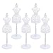 WINOMO 5PCS Poupée Robe Forme Minuscule Poupée Mini Maison Évider Corps Mannequin Modèle avec Base Stand Jupe Affichage Mannequin Torse pour Enfants Enfants