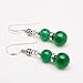 VN Jewelry Handmade Women's Natural Gemstone Double Beaded Sterling Silver Dangle Drop Earrings | Gift for Women, Girls (Green Agate)