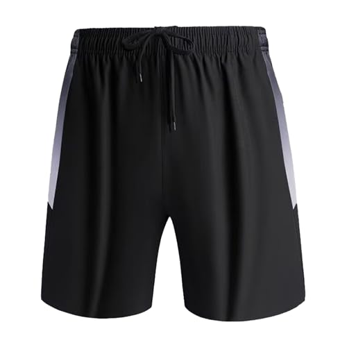 Generisch Pantalones cortos de ciclismo para hombre, de seda de hielo, pantalones cortos de deporte, con cintura elástica, de neopreno negro, de gran tamaño, de secado rápido, maillot de ciclismo de