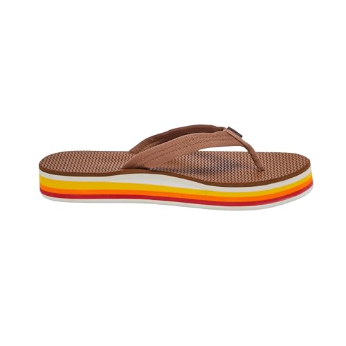 Image of Hari Mari- Dunes Sunset- Women's Retro Inspired Platform Boat-Safe Flip Flops- No Break Ins, Firm Arch Support, Antimicrobial, and Floats in Water