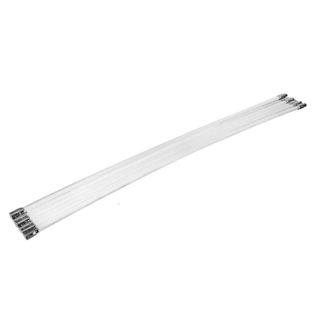 ZYNCUEFlexible Chimney Sweep Rods 39.5in Chimney Cleaning Kit Nylon Sooteater Chimney Cleaning Kit,3 White Rods