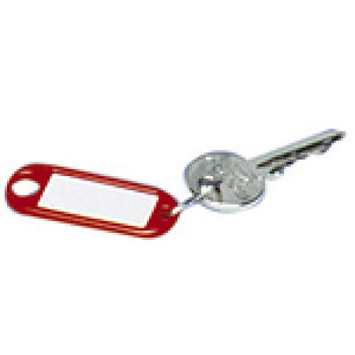 Wedo 262801801 Llavero con anillo de plástico, etiquetas intercambiables, 100 piezas, negro