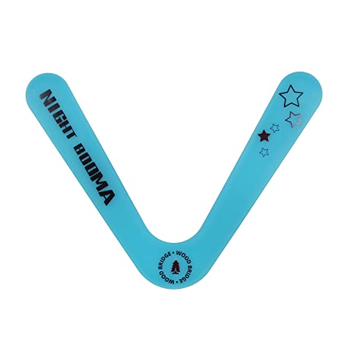 Image of wood Bridge Boomerang Sports Throw- V Shape Night Glow Material (Sea Green), Kids