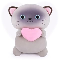 Gray Siamese Cat Loveheart