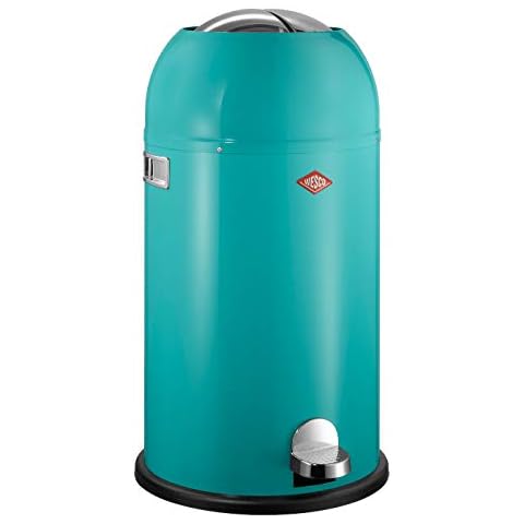 Wesco 184 631 Kickmaster Abfallsammler 33 Liter türkis 37.5 x 37.5 x 69cm Cover