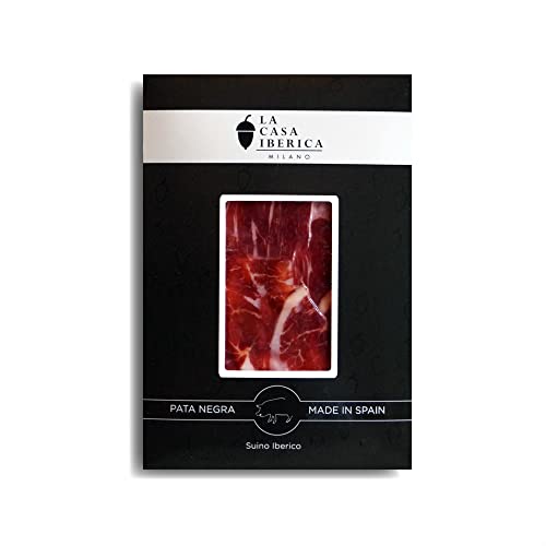 LA CASA IBERICA | Prosciutto Pata Negra Iberico Cebo de Campo | Affettato 100 gr | Sottovuoto | Prosciutto Crudo Spagnolo