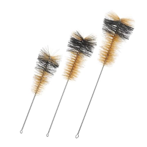 MUCKLILY Glass Bottle Brushes 3-Piece Set for Laboratory Experiment Lab Use Cleaning