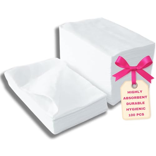 LALILL Einweghandtücher für Pediküre 100 Stück - Handtücher Set Weiß aus Zellulose für Pediküre-Behandlungen 50 x 40 cm LALILL Einweghandtücher für Pediküre 100 Stück - Handtücher Set Weiß aus Zellulose für Pediküre-Behandlungen 50 x 40 cm