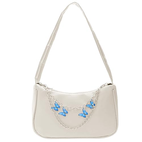 TAFACE Umhängetasche Für Damen Mit Schmetterlingskette - Tragetasche, Clutch Aus PU-Leder, Modische Lässige Tasche Mit Reißverschluss