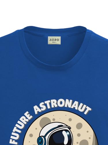 Image of ADRO T Shirts for Boys & Girls | Astronaut Printed T-Shirt | Ages 3-14 | 100% Cotton Round Neck Tshirt for Boys