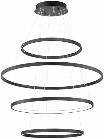 ET2 Groove - 39.5 Inch 4 LED 4-Tier Pendant-Black Finish