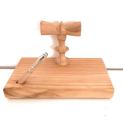 Porte montre en bois de cèdre artisanal avec stylo en tilleul