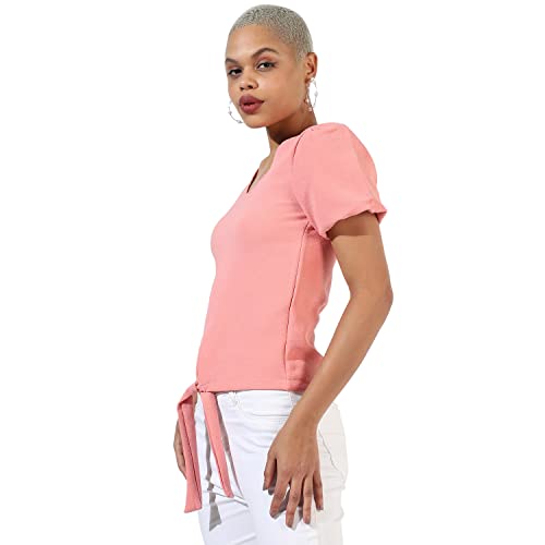 Image of Campus Sutra Women's Cotton Regular Fit Tops