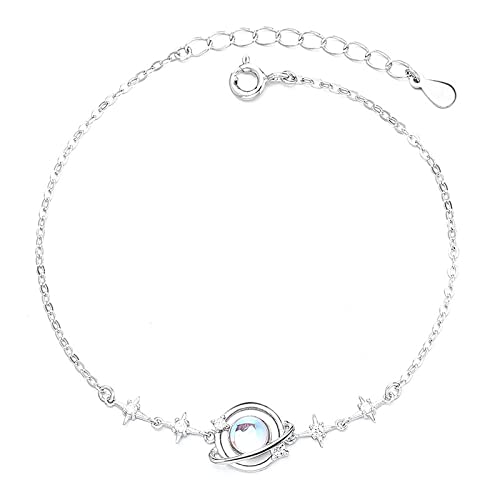 Bracelet pierre de lune ajustable en argent S925, finis les bijoux trop petits
