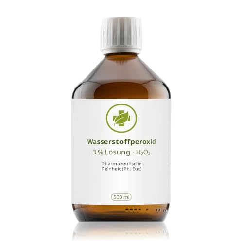 Wasserstoffperoxid H2O2 3% (Ph. Eur.), 500 ml, in Pharmaqualität, aus Deutschland