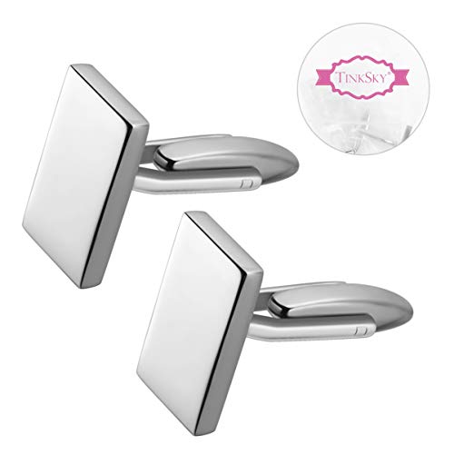 EXCEART 1 Pares Abotoaduras Mens Abotoaduras de Aço Inoxidável Abotoaduras Abotoaduras para Homens M