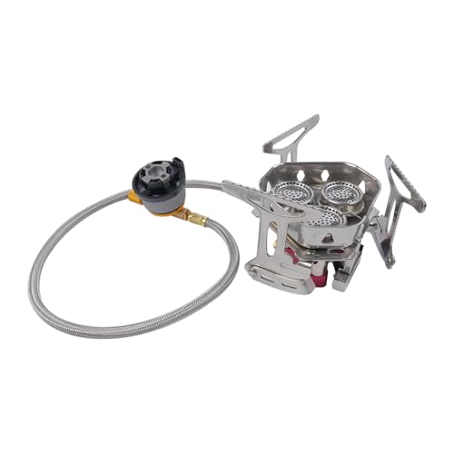 Namvo Camping-Gaskocher, 6800 W, tragbarer Campingkocher, winddichter Rucksackkocher mit Piezozündung, klappbarer Gasbrenner, Kochherde, Kochen im Freien, Angeln