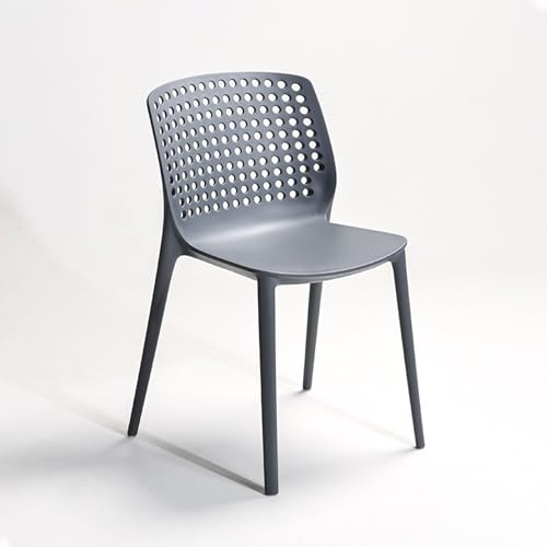 Juego de 4 sillas de Comedor Modernas, apilables, de plástico, para Cocina, Interior y Exterior, Color Azul (Paquete de 4)