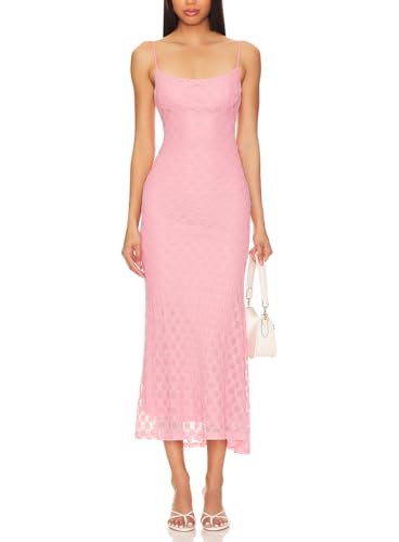 Image of Women Spaghetti Straps Lace Mesh Maxi Dress Square Neck Mermaid Dresses Wedding Prom Dress 38
