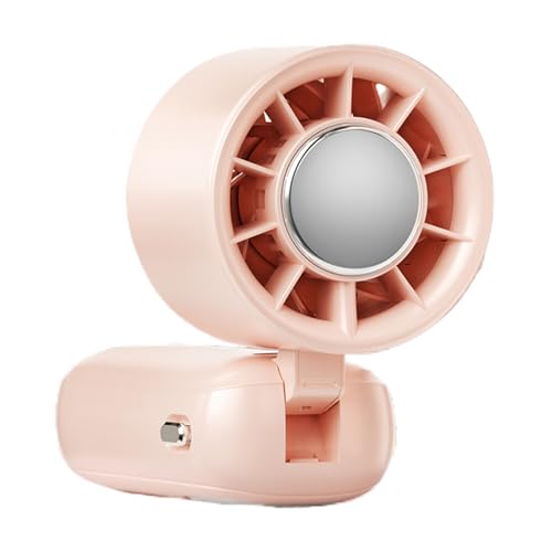 Ventilador portátil, dispositivo refrescante plegable y compacto | Silencioso recargable USB con pantalla LED para jardín, gimnasio y escuela
