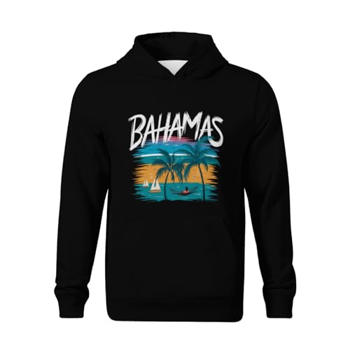 Kids Retro Proud Bahamas Gift Design Idea Boys Girls Lightweight Kangaroo Pocket Fleece Hoodies2